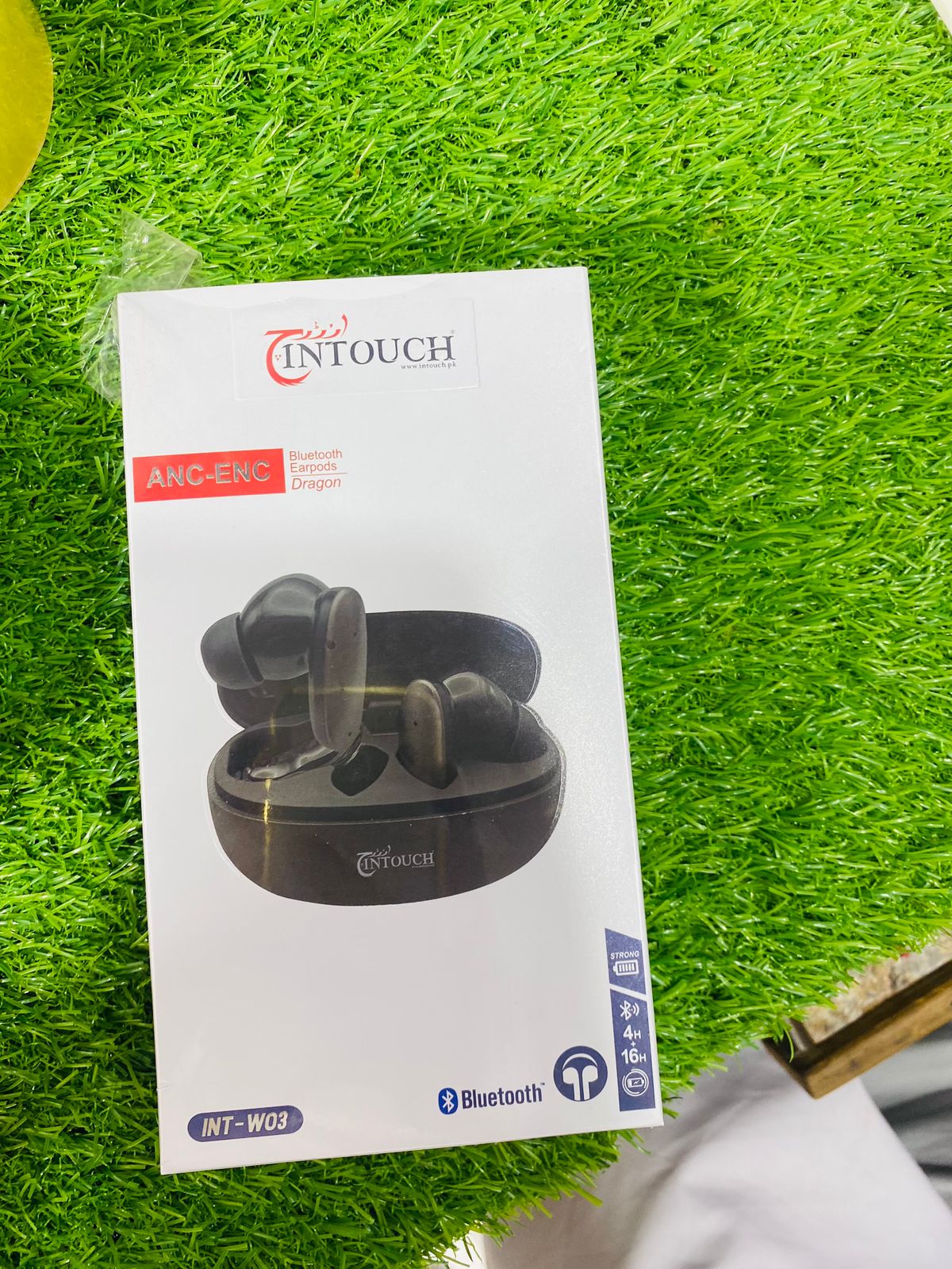 InTouch INT-W03 Wireless Bluetooth Earbuds – ANC + ENC, Long Battery Life, High-Quality Sound